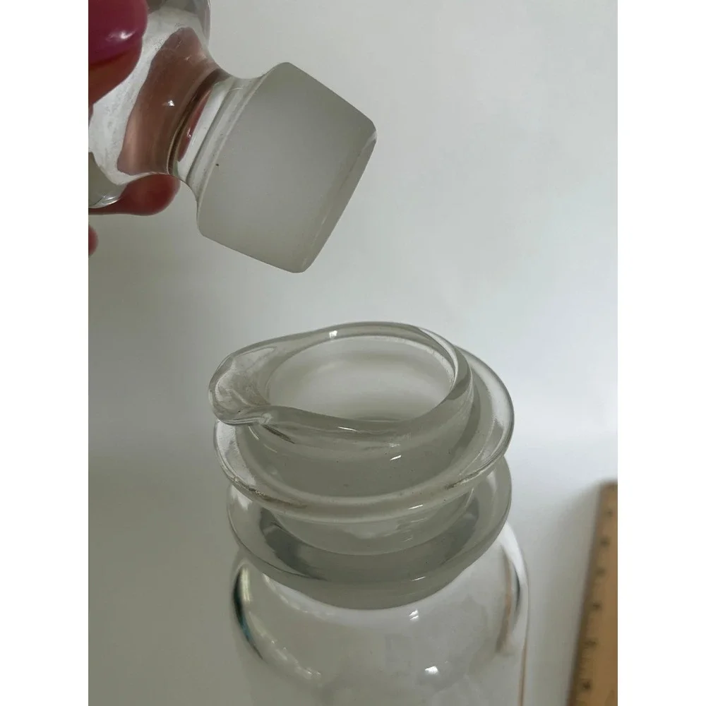 Etched Cut Heisey Glass Cocktail Shaker Stagecoach Inn Pitcher 3 Pieces